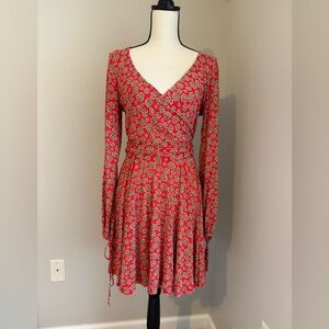 Free People Red Floral Dress